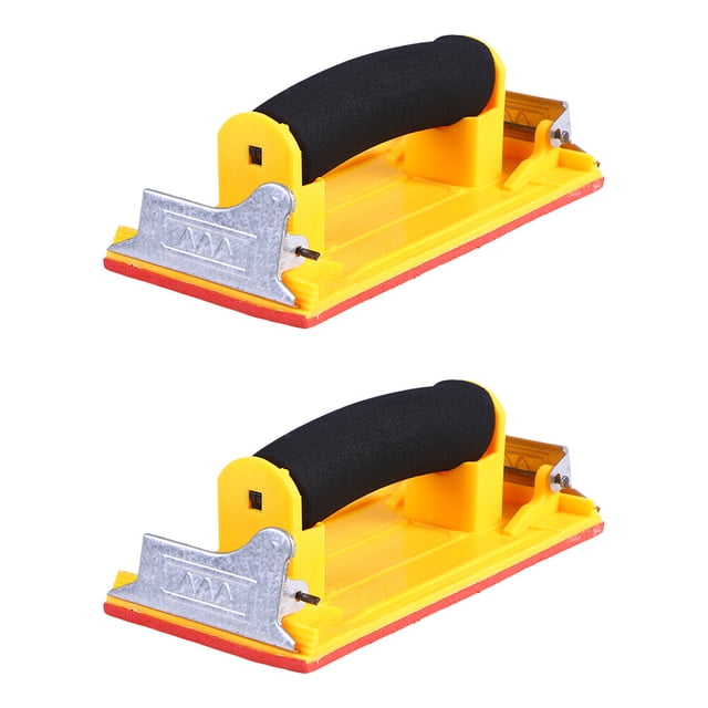 Miangastore 2pcs Sandpaper Holder with Hand Grip Handheld Sand Paper Frame for Home