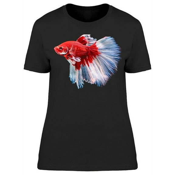 Red/white Betta Fish T-Shirt Women -Image by Shutterstock, Female 3X-Large