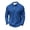 Blue, variant on Mens Polo Shirts Waffle Knit Long Sleeve Golf Shirt Lightweight Fashion Breathable Lapel Top