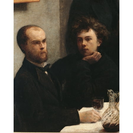 Coin De Table - Table Corner (Coin De Table) From The Left Paul Verlaine Stretched Canvas - (18 x 24)