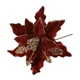 thumbnail image 3 of Flor de Pascua navideña con purpurina, árbol de Navidad, flores rojas, blancas, rosas y verdes, cabeza de flor colgante, decoración navideña de Año Nuevo, 3 of 5