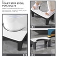 thumbnail image 2 of KONTONTY Potty Stool Toilet Footstool Black and White Striped Space-saving for Adults 1Pcs, 2 of 7