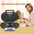 thumbnail image 3 of 1200W No-Drip Waffle Iron Maker Temperature Control Sandwich Machine Easy Clean Non-Stick US110V, 3 of 8