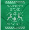 thumbnail image 2 of Ugly Christmas Naughty is New Nice Unisex Plus Fleece Graphic Sweatshirt Brisco Brands 4X, 2 of 5