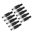 thumbnail image 1 of Adaptador de conector macho DC Uxcell 5.5mm x 2.1mm x 14mm para cable de alimentación negro 10 paquetes, 1 of 3