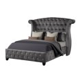 thumbnail image 2 of Sophia Crystal Tufted Upholstery King Size Bed finished with Wood in Gray, 2 of 5