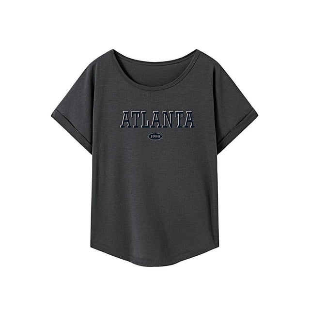 Camiseta para mujer Verano Tops Moda Señoras Cuello Redondo Camiseta para Oficina Uso Diario SG