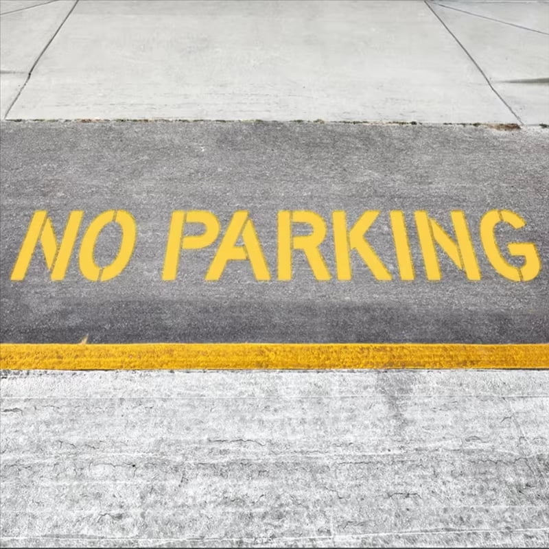 Reusable Fire Lane Stencil Template, 12" Tall Letters Silicone Stencil for Parking Lot, Pavement, and Asphalt, Durable No-Parking Stencil for Safety Marking