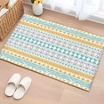 thumbnail image 2 of Teal Orange Boho Entryway Rug 2x3 Area Rug Washable Indoor Doormat Small Bathroom Rugs Non-Slip Low Pile Accent Throw Rugs Ethnic Tribe Geometric Floor Carpet for Kitchen Bedroom Entrance, 2 of 9