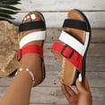 thumbnail image 3 of Mepaouo Womens Slide Sandals Arch Support Low Wedge Summer Beach Shoes Slip on Walking Slippers, 3 of 8