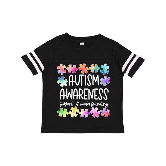 Inktastic Autism Awareness Support and Understanding Puzzle Pieces Boys or Girls Toddler T-Shirt