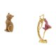 thumbnail image 5 of Figura decorativa de gata bailarina de resina. Escultura de animal para sala de estar, dormitorio, escritorio de oficina, entrada, estantería., 5 of 8