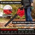 thumbnail image 2 of Cordless Leaf Blower for Milwaukee M18 Battery, 2 of 6