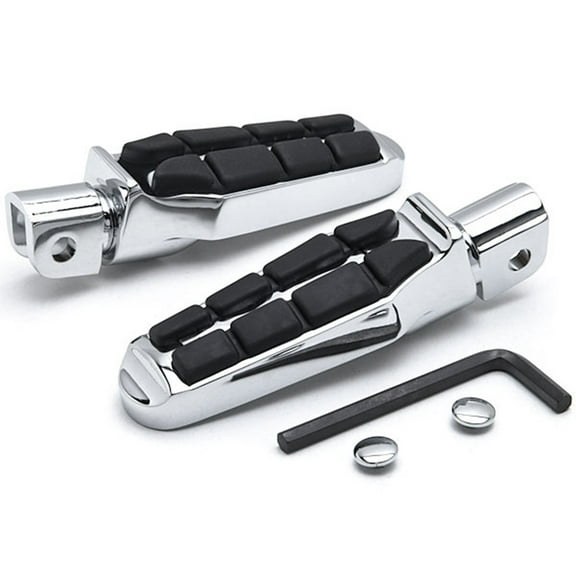 Krator Tombstone Motorcycle Foot Peg Footrests Chrome L&R Compatible with Suzuki Boulevard M50 2005-2009 Front