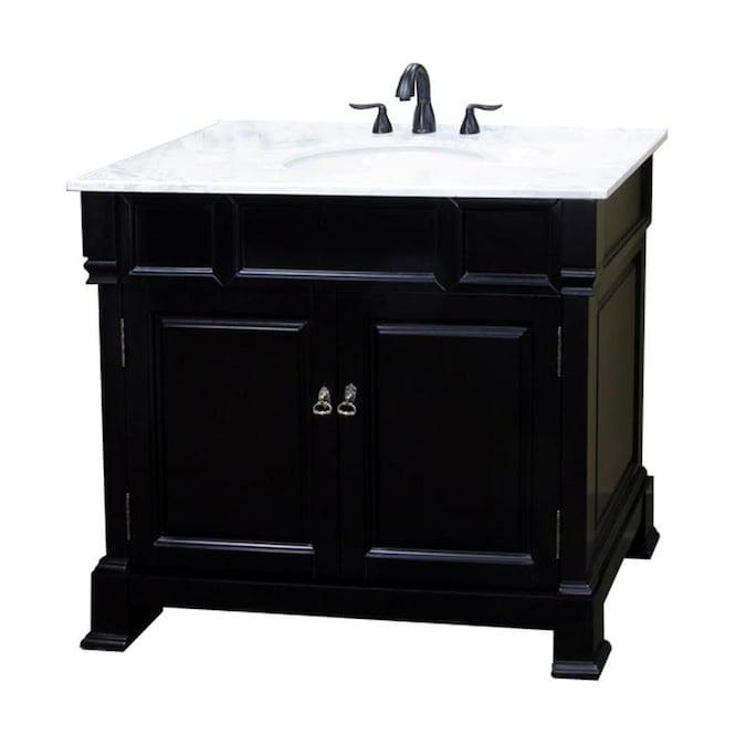 Single Sink Bathroom Vanity, 42 Inch Black Bathroom Vanity With Sink