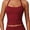 Wine Red, variant on AEXTO Womens Longline Sports Bras Cross Back Active Gym Yoga Padded Workout Crop Tank Top with Built in Bra