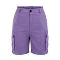 thumbnail image 5 of aidice Cargo Shorts for Women Summer Casual Loose Outdoor Athletic Knee Length Pants with Pockets, 5 of 5