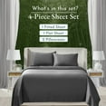 thumbnail image 7 of California Design Den Bed Sheets Full - Super Soft Rayon from Bamboo Sheets, Luxury Silk Sheets 4 Piece Sheet Set, Cooling Sheets with Deep Pockets, Dark Gray, 7 of 7