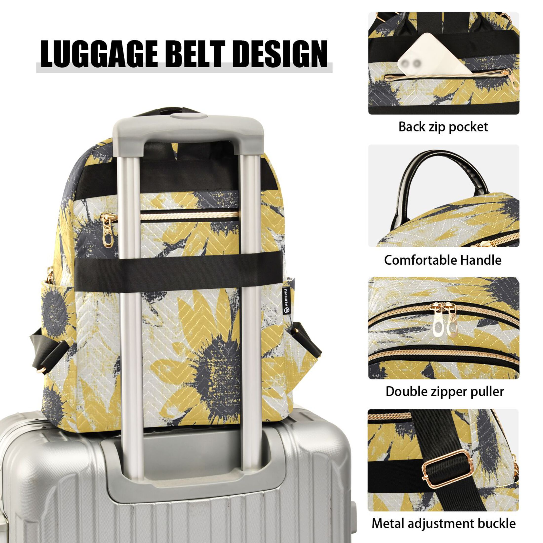 Fashion Quilted Backpack for Women Lightweight Travel  display picture 3