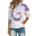thumbnail image 3 of 2020 Autumn And Winter  Europe And America Cross Border Women's Clothing Loose Tie-Dyed Printed Hooded Long Sleeve Sweatshirt, 3 of 3