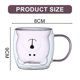 thumbnail image 2 of Linda taza de té con forma de oso, taza de café con asa, taza de leche de 250 ml, taza de café de vidrio con doble aislamiento, cumpleaños personal, día de San Valentín y regalo de vidrio para, 2 of 5