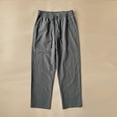 thumbnail image 1 of ML Mens Summer Linen Solid Color Straight Slim  Pants Simple Versatile Fashion Streetwear Straight Leg Men‘s Cropped Pants, 1 of 7