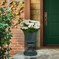 thumbnail image 5 of 20" Tall Garden Urn Planter Pedestal Planter Holder Backyard Outdoor Décor Green, 5 of 10