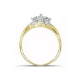 thumbnail image 2 of FB Jewels 10kt Yellow Gold Womens Round Diamond Cluster Ring 1/4 Cttw Size 8.5, 2 of 2