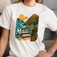 thumbnail image 3 of Smartprints Maui Hawaii Sunset Island Vibes Women's T-Shirt White, Cotton, S, 3 of 4