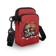 thumbnail image 3 of HELLHERO Lightweight Crossbody Bag Men, Women Flame Wolf Polyester Daily Use 4.33"x1.97"x7.09" Adjustable Strap, 3 of 7