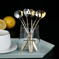 thumbnail image 4 of Grandest Birch 6PCS(sent 1PC) Spoon Long Handle Fine Texture Stainless Steel Mixing Coffee Spoon for Home, 4 of 9