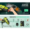 thumbnail image 4 of PEPWEL Dual Voltage 110V/220V Portable ARC Welder - 200Amp IGBT Inverter, Digital Display, 20-200A Adjustable, 1-3.2mm Rods, Complete Kit with Mask/Toolbox for DIY/Home/Auto Repair, 4 of 7