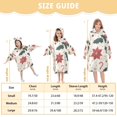 thumbnail image 4 of FORMRS Wearable Blanket Hoodie with Sleeves for Kids Cozy Flannel Sweatshirt, Beige Christmas Candy Canes, 4 of 7