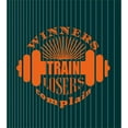 thumbnail image 3 of Ambesonne Fitness Duvet Cover Sets, Winners Losers Words, 2-Twin, Petrol Blue Teal Orange, 3 of 4