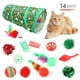 thumbnail image 1 of Juguetes interactivos para gatos pequeños, adecuados para gatos de interior, incluyendo túnel para gatos y set de Santa Claus., 1 of 7