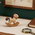 thumbnail image 1 of Rocking Horse Decor,2.56In Nordic Style Wooden Rocking Horse Table Decor Small Size Cute Shape Interactive Rocking,Minimalist Home Decor for Tabletop Bookshelf Holiday Scene Photography Props, 1 of 6