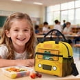 thumbnail image 4 of DISNIMO Crocodile School Bus Printed Backpack for Girls, 3PCS Boys Backpack with Lunch Box & Pencil Pouch, Lightweight School Bag for Preschool Elementary Students, 4 of 7