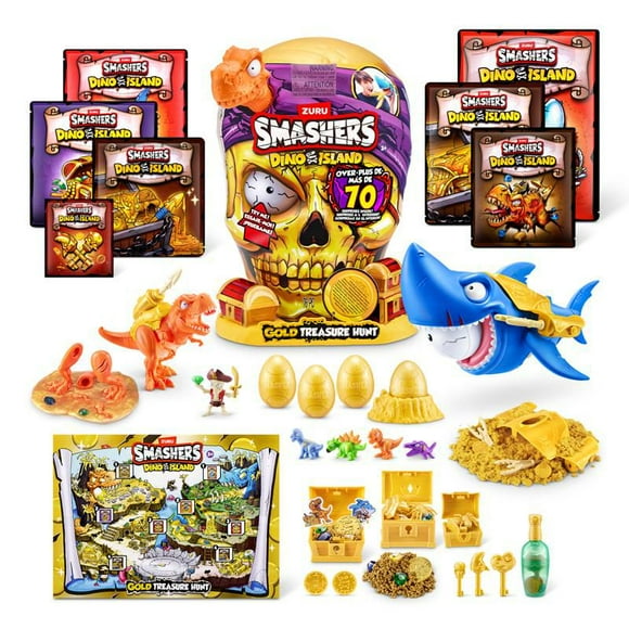 Smashers Dino Island Gold Treasure Hunt by ZURU, Treasure Hunt Themed Toy, Interactive Toy, Collectable Toy for Kids and Teens