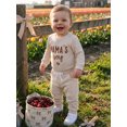 thumbnail image 4 of Cjfdfy Newborn Baby Boy Fall Outfit Mama's Boy Embroidery Ribbed Long Sleeve Romper Elastic Waist Pants 2 Piece Set Infant Cute Coming Home Fall Winter 0-12M, 4 of 9