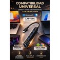 thumbnail image 3 of Hub Adaptador USB 3.0 y Tipo C de 4 Puertos para Laptop Negro, 3 of 7