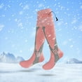 thumbnail image 3 of Electric Heated Socks Outdoor Sport Socks Fast Heating For Skiing Sport Supplies (Pink), 3 of 10