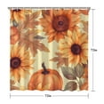 thumbnail image 4 of Fall Maple Leaves Pumpkins Sunflower Shower Curtain,Washable Bath Curtain with Hooks Basic Polyester Fabric Curtains for Thanksgiving Day Fall Party Home Decor, 4 of 5