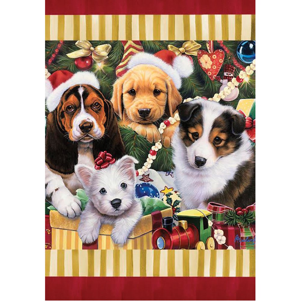 Custom Decor Christmas PuppiesFL