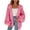 Pink, variant on Dellytop Womens Chunky Cardigan Cable Knit Oversized Open Front Cardigan Sweaters