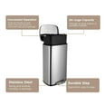 thumbnail image 7 of TiaGOC Trash Can, Stainless Steel Garbage Can with Silent Lid, Durable Pedal & Inner Bucket, Pedal Garbage Bin for Kitchen Inside Outside (30L, Silver), 7 of 7