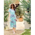 thumbnail image 5 of Ekouaer Women's Nightgown Short Sleeve Sleepshirt 3 Pack Long Loungewear Casual Maxi Lounge Dress House Dresses, 5 of 7