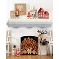 thumbnail image 3 of Black Beige Striped Fireplace Mantel Scarf Table Runner, Farmhouse Stripes Winter Garland Mantel Top Tablerunners Dresser Scarves Cover Decorations for Windows Party Living Room 70''x17'', 3 of 6