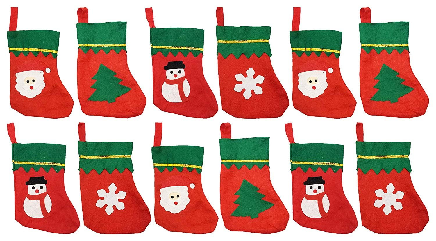 Christmas Stockings, 12 Pack Holiday Festive Decoration, Cute Office