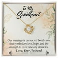 thumbnail image 1 of To My Wife Our Marriage is Our Sacred Bond Infinity Knot Necklace Message Card, 1 of 7