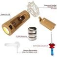 thumbnail image 4 of 12 luces para botellas, 4 colores, luces de corcho para botellas de vino, cadena de luces LED de 2 m y 20 luces, luces de Halloween, luces de Navidad, luces festivas para botellas de vino, color Vi, 4 of 5
